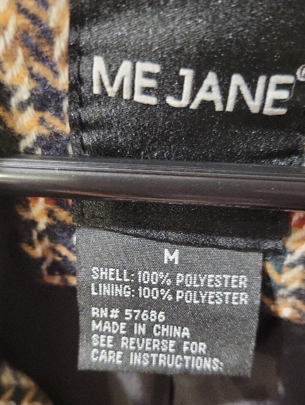 Me Jane Brown Multi Houndstooth Belted Trench Coat - Picture 2 of 9